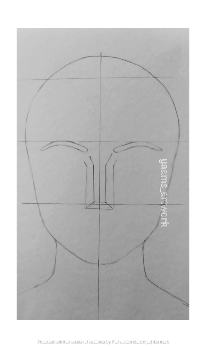 How to draw a female face step by step