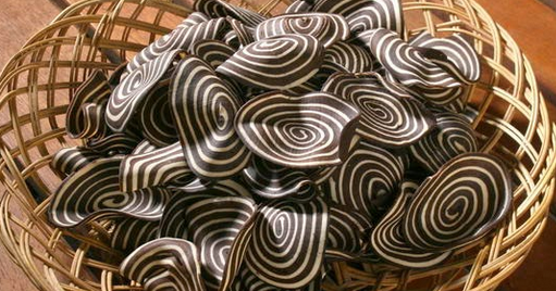 Crisp Sweet Striped Cookies (Kuping Gajah)