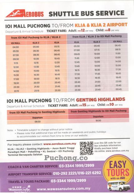 Shuttle Bus Service Ioi Mall Puchong To Klia Klia2 Now Is Available Services Puchong Co