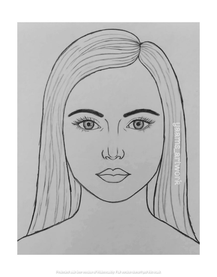 How to draw a beautiful female face  Stepbystep  Draw with Sabrillu